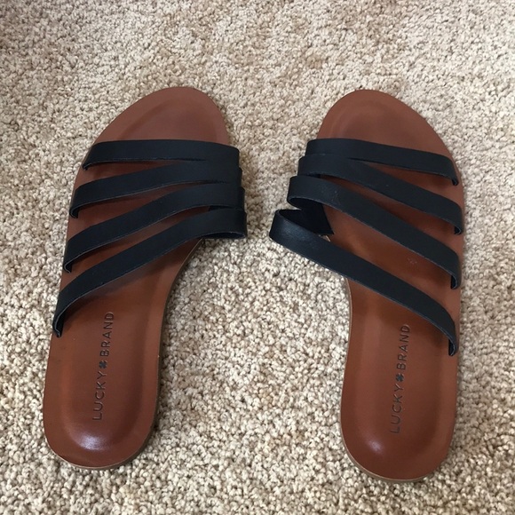 Lucky Brand SZ 8 M strappy slides / sandals . - Picture 1 of 5